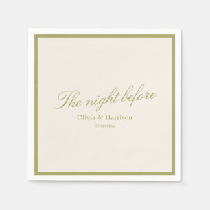 Olive Green Rehearsal Dinner Napkins