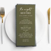 Olive Green Rehearsal Dinner | Rustic Night Before