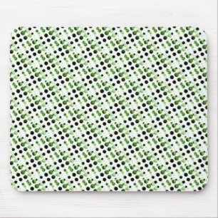 Olive Green Retro Bubbles Mousepad