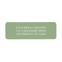 Olive green return address labels