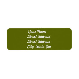 Olive Green Return Address Sticker