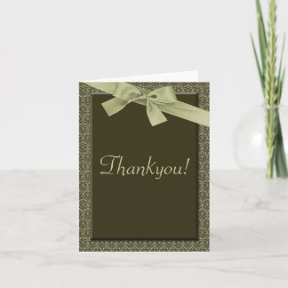 Olive Green Ribbon -  Thankyou Cards