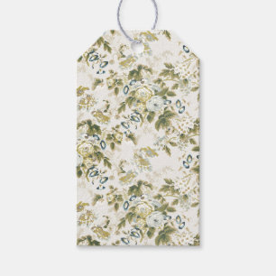 Olive Green Rose Chintz, Small Scale Gift Tags
