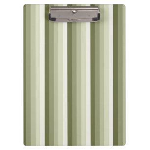 Olive green shadow stripes clipboard