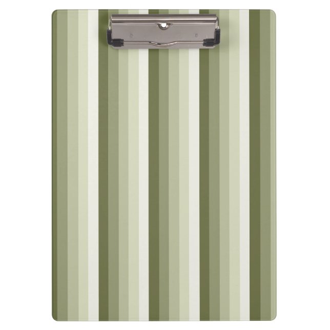 Olive green shadow stripes clipboard (Front)