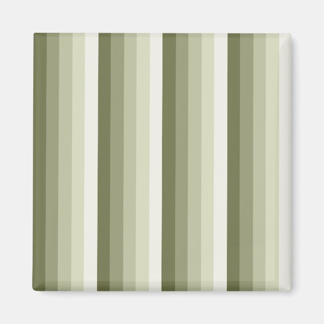 Olive green shadow stripes magnet (Front)