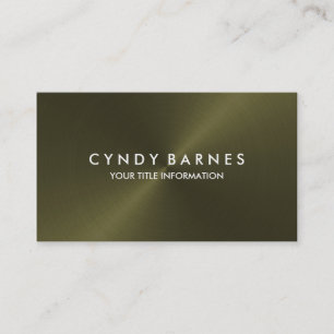 Olive Green Sheen Business Card