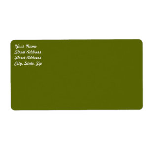 Olive Green Shipping Label