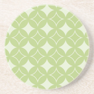 Olive green shippo pattern coaster