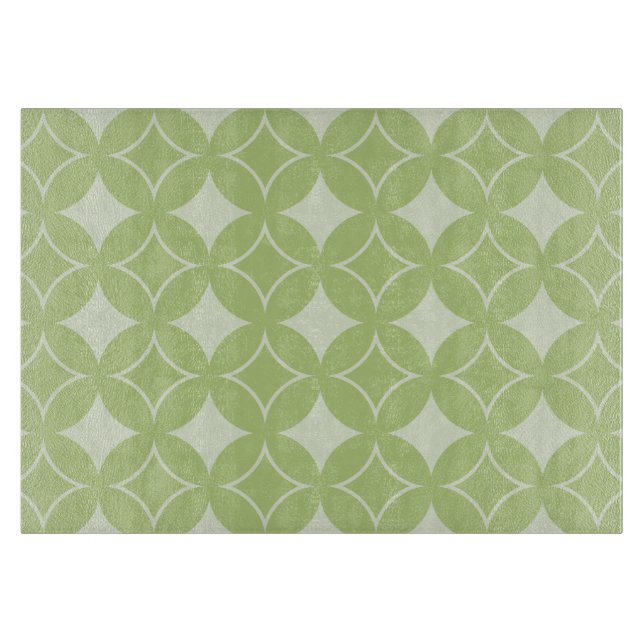 Olive green shippo pattern cutting board (Front)