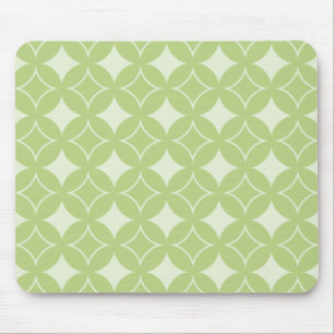 Olive green shippo pattern mouse pad