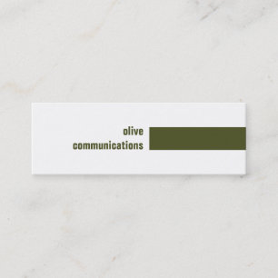 Olive Green Simple Business Card