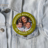 Olive Green Simple Message Arched Text and Photo