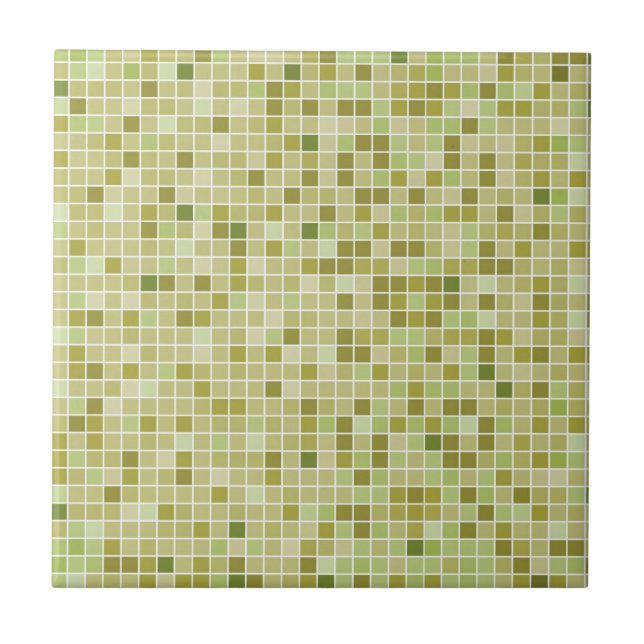 Olive Green Small or large Ceramic Photo Tile (Front)