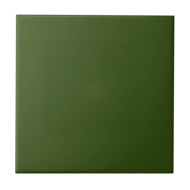 Olive Green Solid Color Tile (Front)