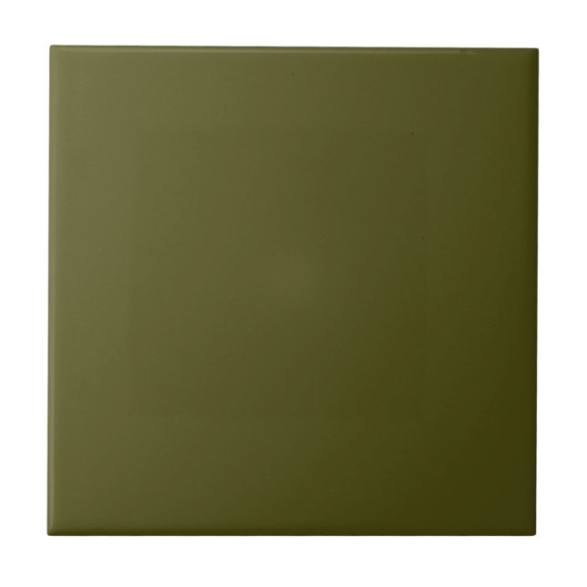 Olive Green Solid Color Tile (Front)