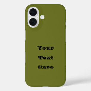 Olive Green Solid Colour iPhone 16 Case