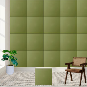 Olive Green Solid Colour Ceramic Tile 