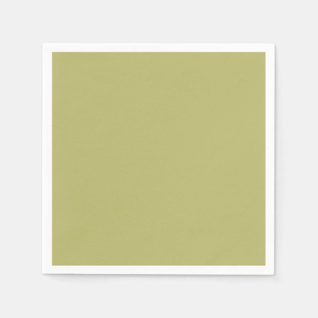 Olive Green Solid Colour Napkin (Front)