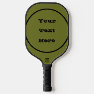 Olive Green Solid Colour Pickleball Paddle