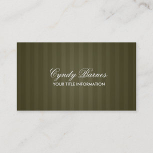 Olive Green Stripe Business Card