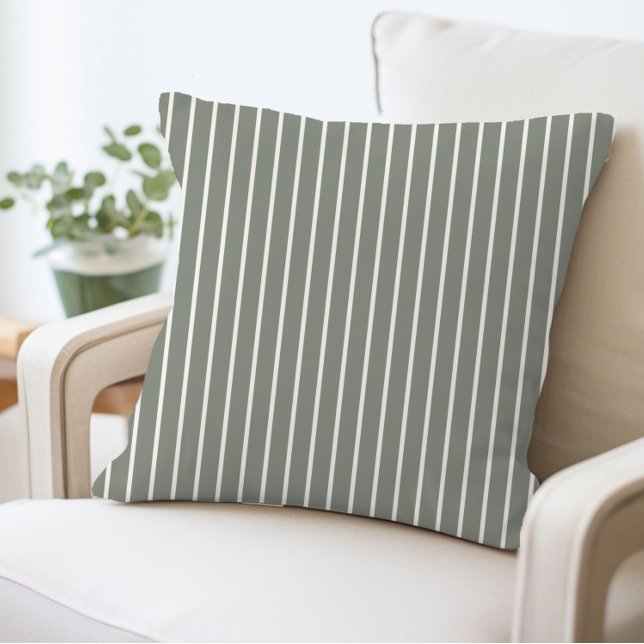 Olive Green Stripe Cushion (Creator Uploaded)