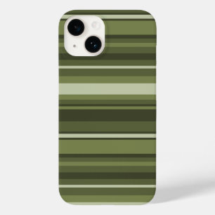 Olive green stripes Case-Mate iPhone 14 case