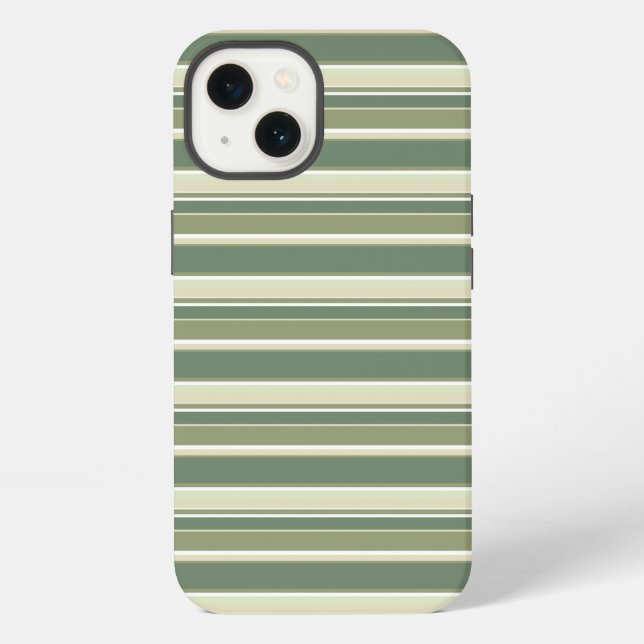 Olive green stripes Case-Mate iPhone case (Back)