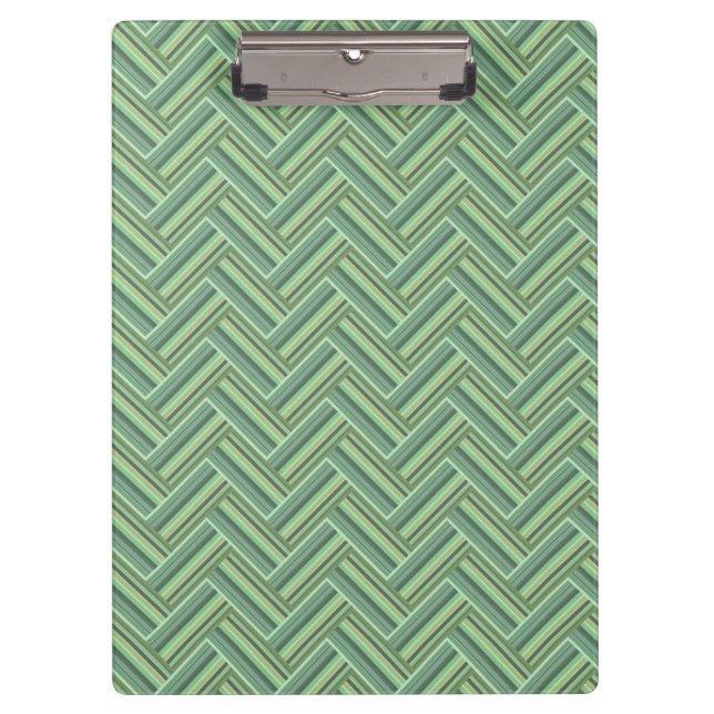 Olive green stripes double weave clipboard (Front)