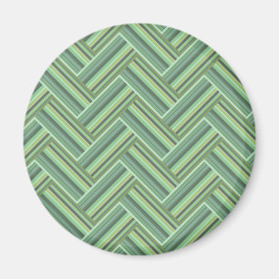 Olive green stripes double weave magnet