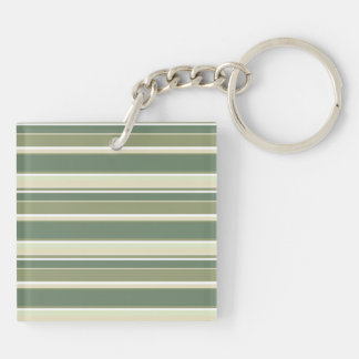 Olive green stripes key ring