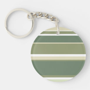 Olive green stripes key ring