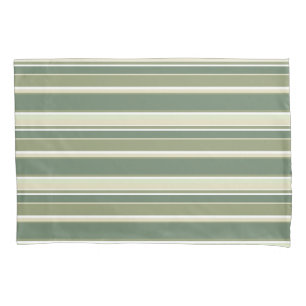 Olive green stripes pillowcase
