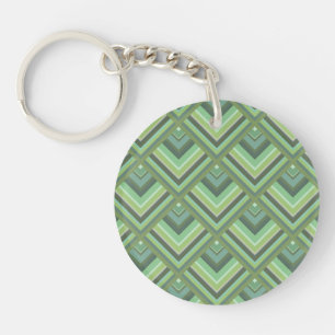 Olive green stripes scale pattern key ring