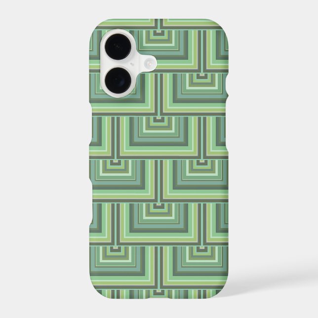 Olive green stripes square scales pattern (Back)