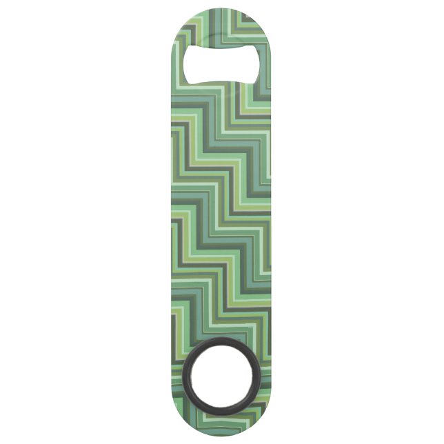 Olive green stripes stairs pattern (Front)