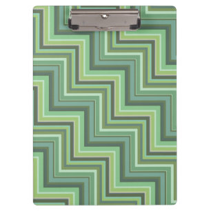 Olive green stripes stairs pattern clipboard