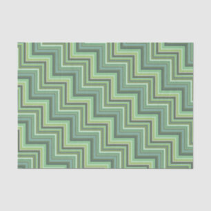 Olive green stripes stairs pattern tissue paper