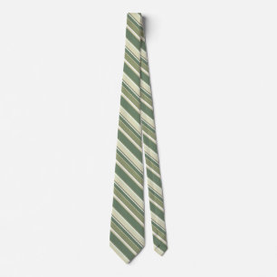Olive green stripes tie