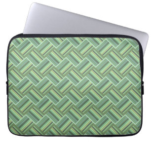 Olive green stripes weave laptop sleeve