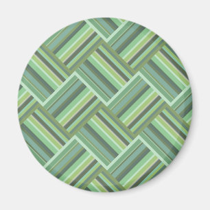 Olive green stripes weave magnet
