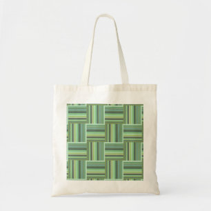 Olive green stripes weave pattern tote bag