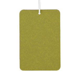 Olive green surface with subtle swirling pattern car air freshener