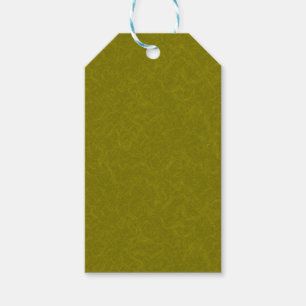 Olive green surface with subtle swirling pattern gift tags