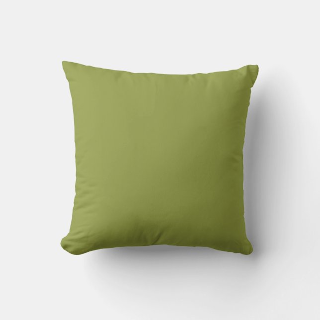 Olive Green Throw Pillow (Front)