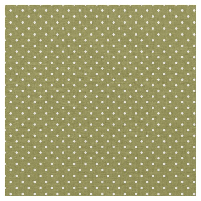 Olive Green Tiny Dots Fabric (Close Up)