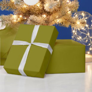 olive-green wallpaper roll partly unrolled wrapping paper