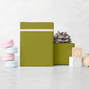 olive-green wallpaper roll partly unrolled wrapping paper