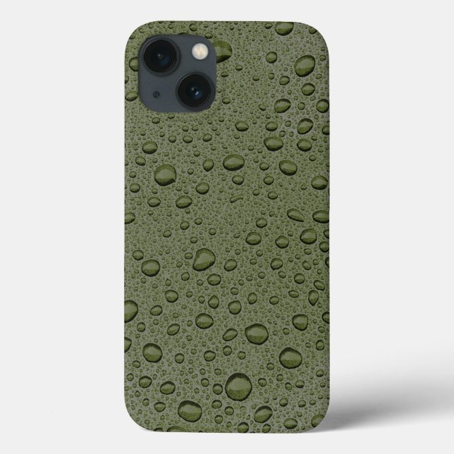 Olive green water droplets Case-Mate iPhone case (Back)