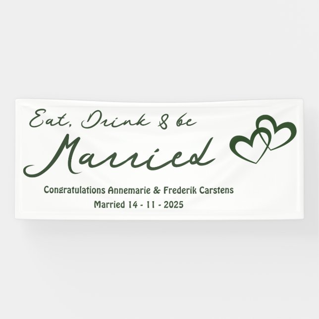 Olive Green Wedding  Banner (Horizontal)